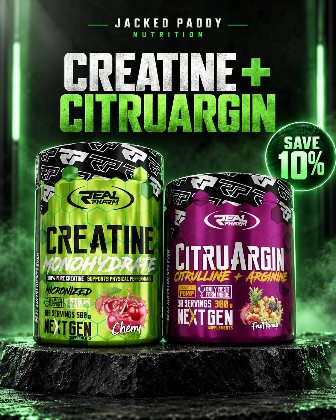 Real Pharm Training Bundle – Creatine + CitruArgin | Save 10%